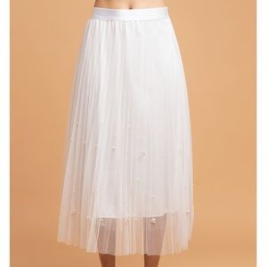 Anthropologie Eva Franco Pearl Tulle Skirt ✨
